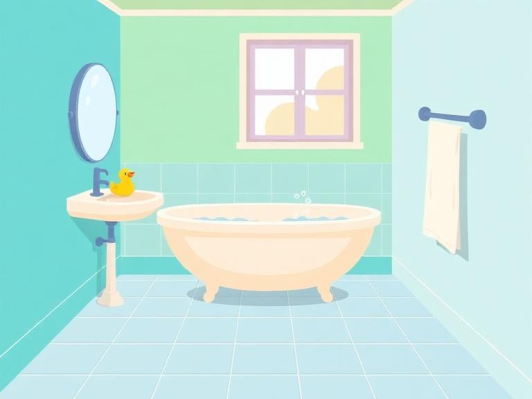 Ilustración de Baño